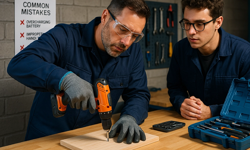 Review of common mistakes when using cordless tools