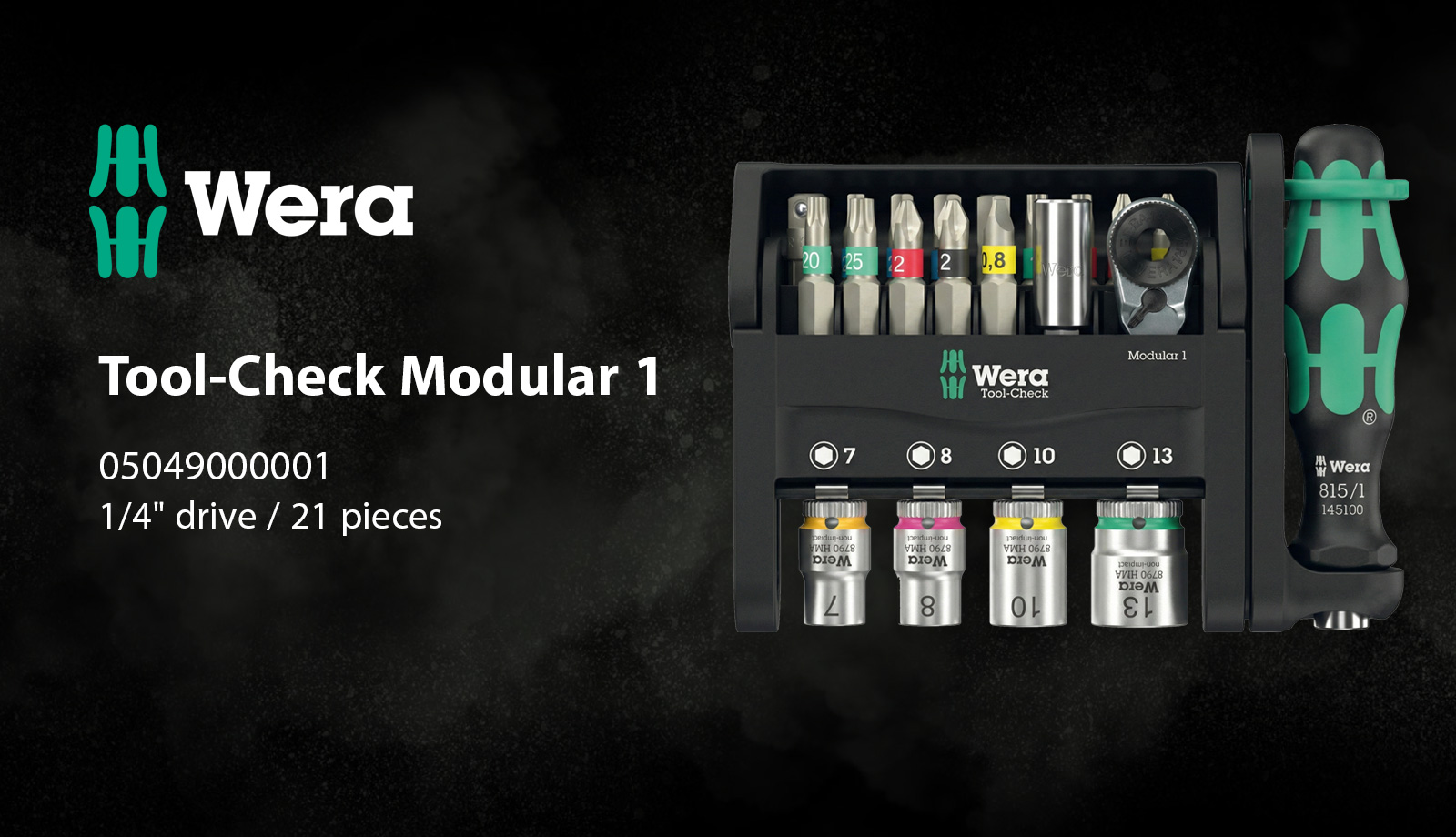 Wera 05049000001 Tool-Check Modular 1, 21 pieces