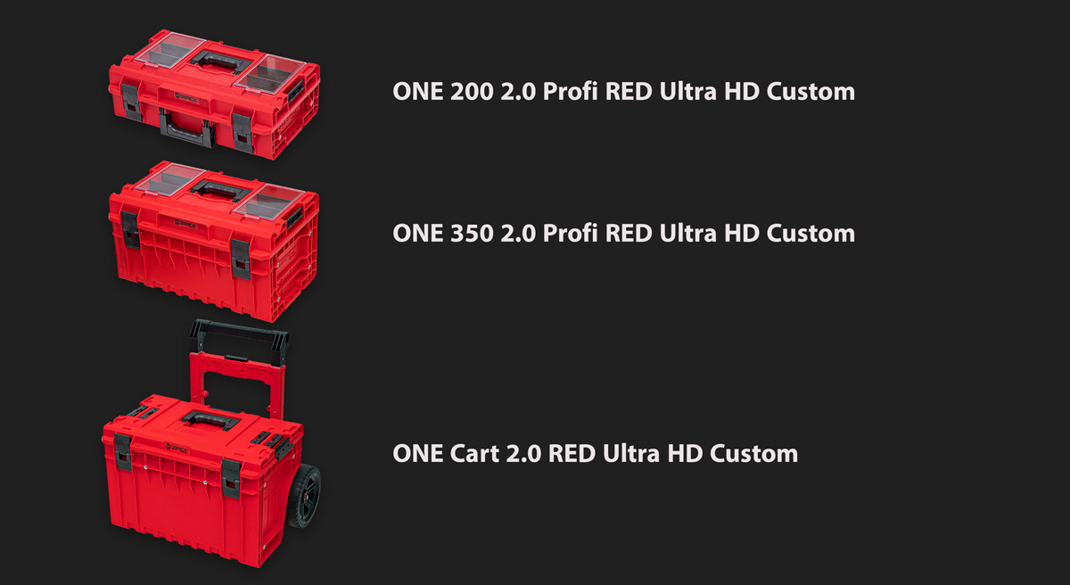 Qbrick ONE 2.0 Profi RED Ultra HD Custom tool boxes set