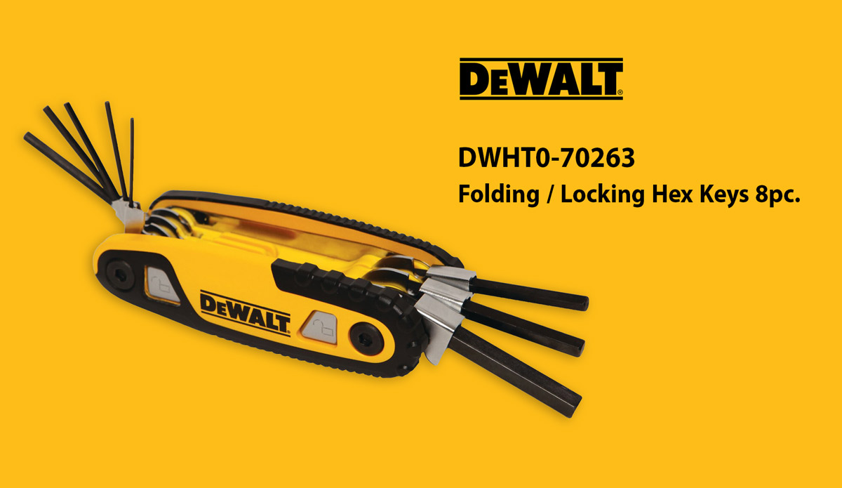 DEWALT DWHT0-70263 Folding / Locking Hex Keys 8pc.