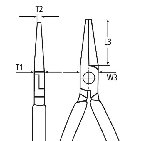 3895200-Mechanics-Pliers-Knipex-Technical-drawing