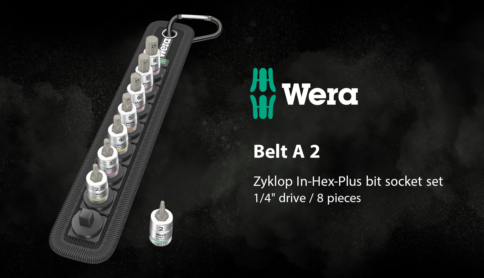 Wera 05003881001 Belt A 2 Zyklop In-Hex-Plus bit socket set
