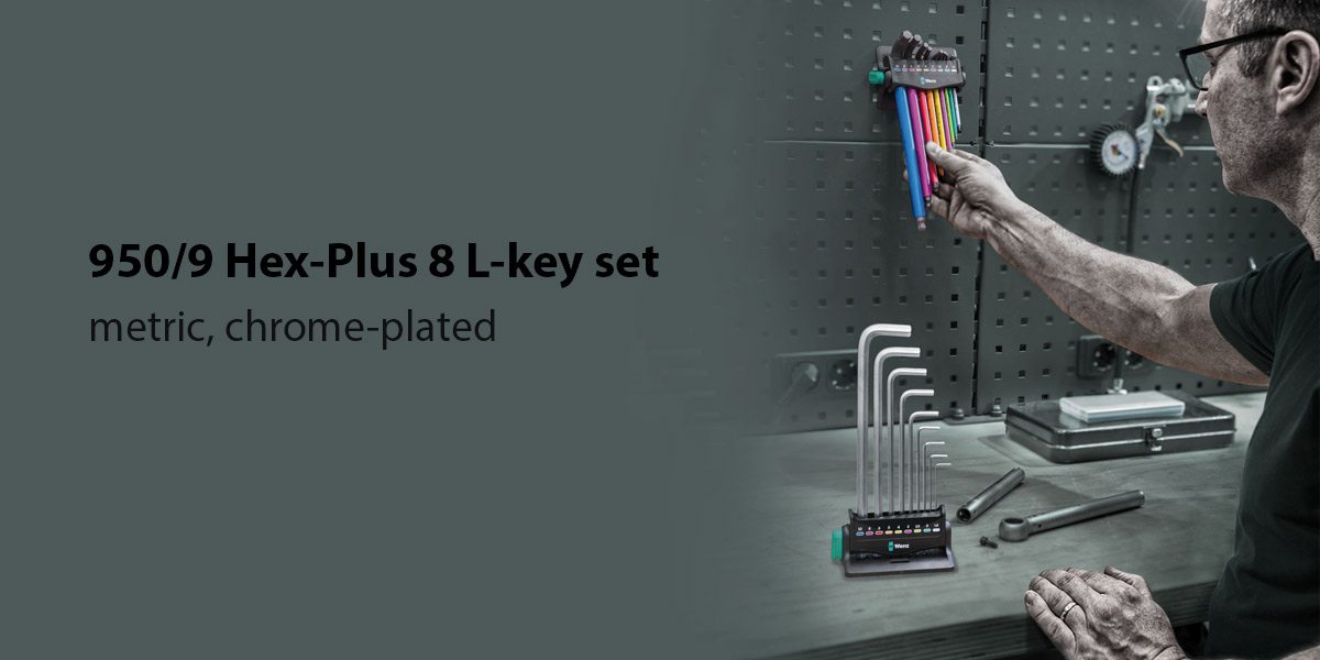 Wera 05022102001 950/9 Hex-Plus 8 L-key set