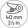 40mm diameter