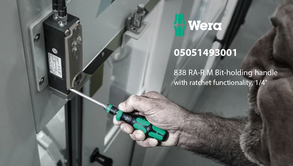 Wera 05051493001 838 RA-R M Bit-holding handle with ratchet functionality