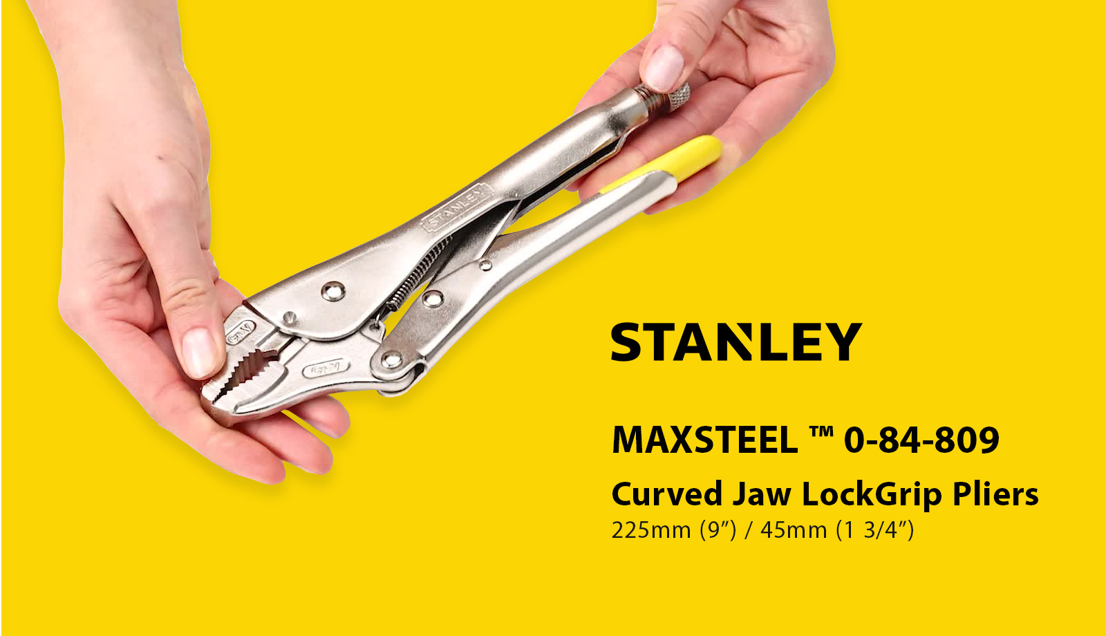 Stanley 0-84-809 Curved Jaw LockGrip Pliers
