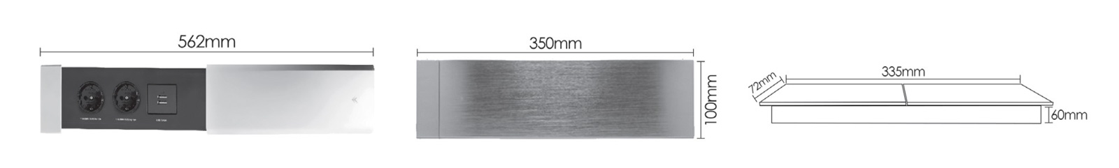 Fantoni N324 Desk connection panels