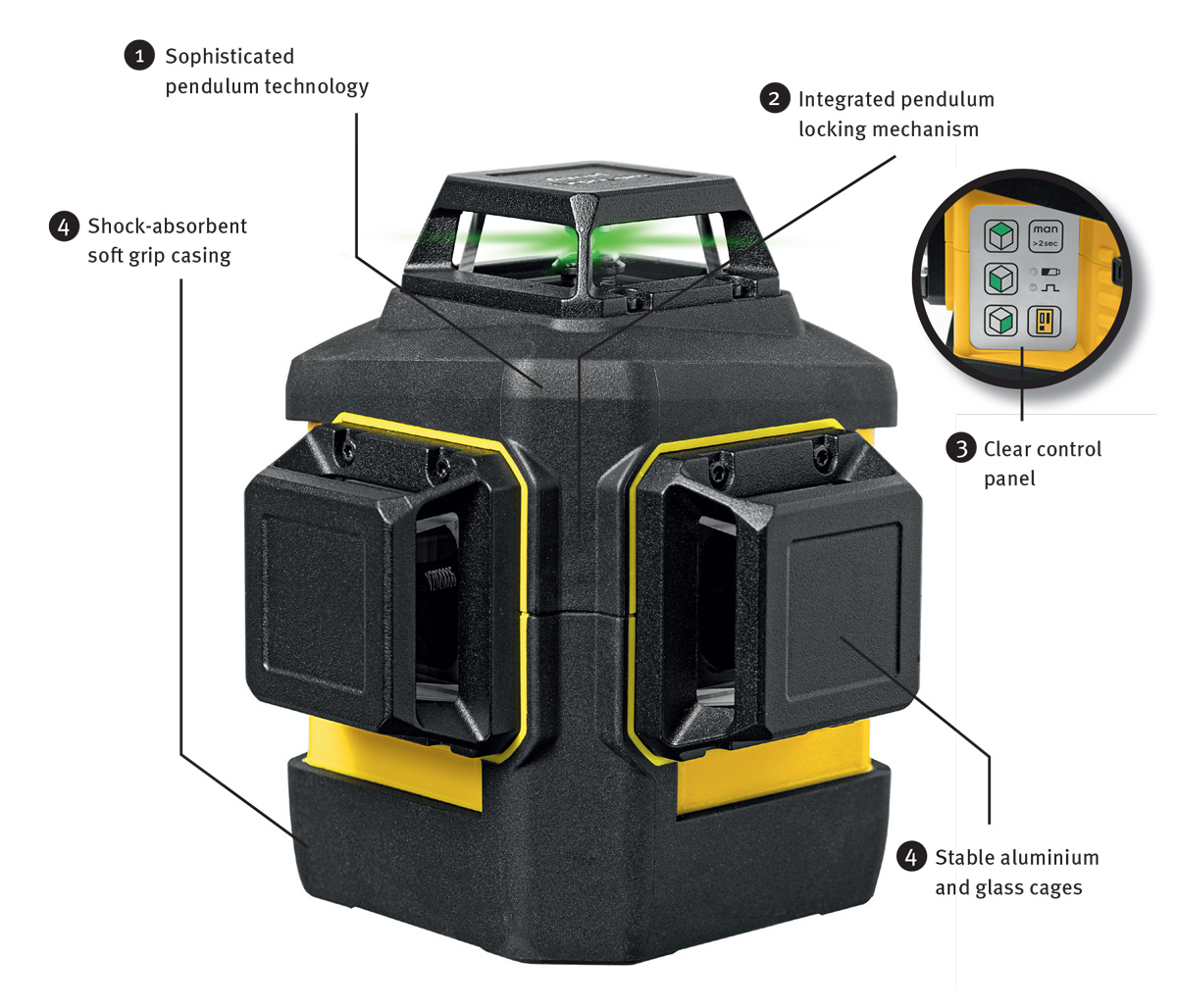 STABILA LAX 600 G multi-line laser, 7-piece set