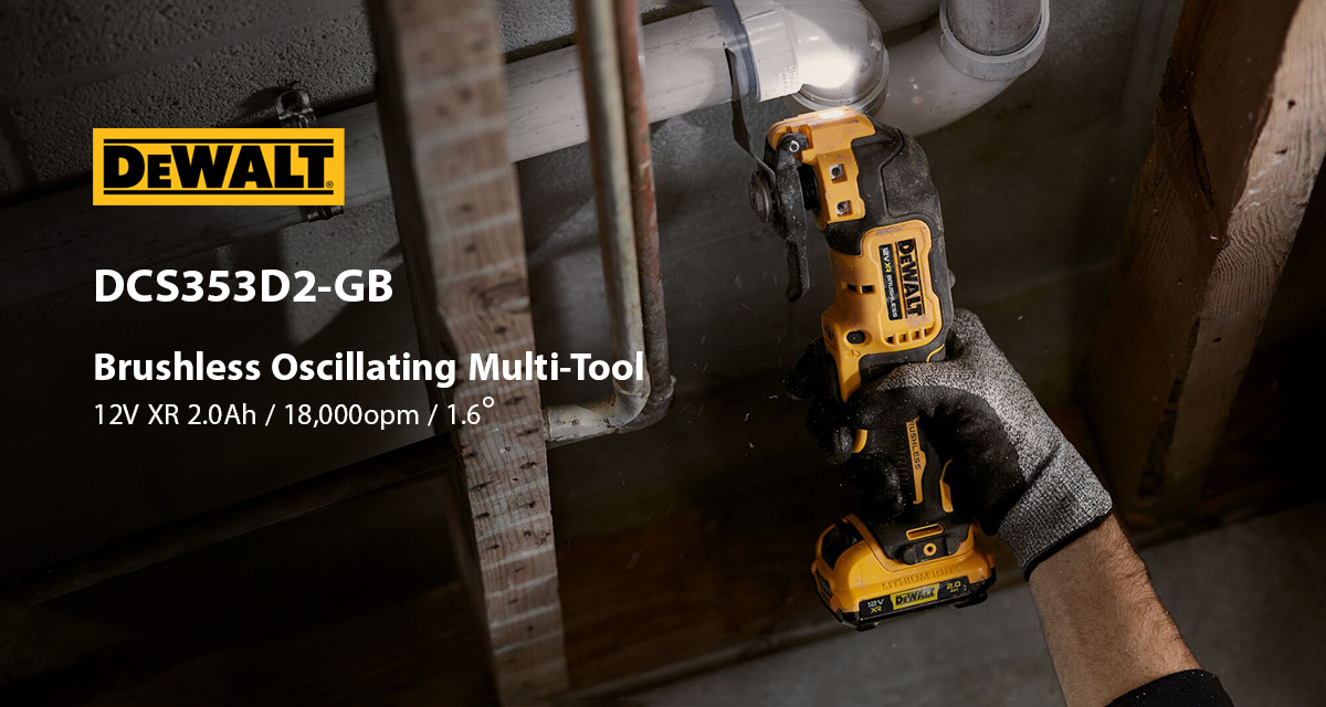 DEWALT DCS353D2-GB 12V XR Brushless Oscillating Multi Tool