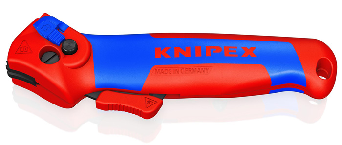 Knipex 1650145SB Stripping Knife With guide shoe and ratchet function