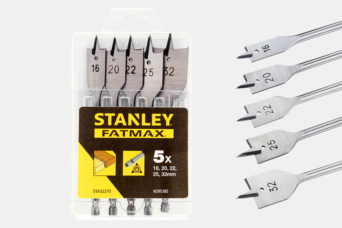 Stanley STA52275-XJ Flatwood Drill Bit Set 5 pcs