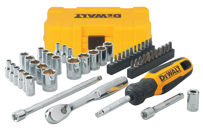 DEWALT DWMT81610 50 Piece Metric Imperial 1/4" Socket Set