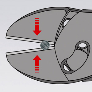 Continue cutting in the same location along the wire