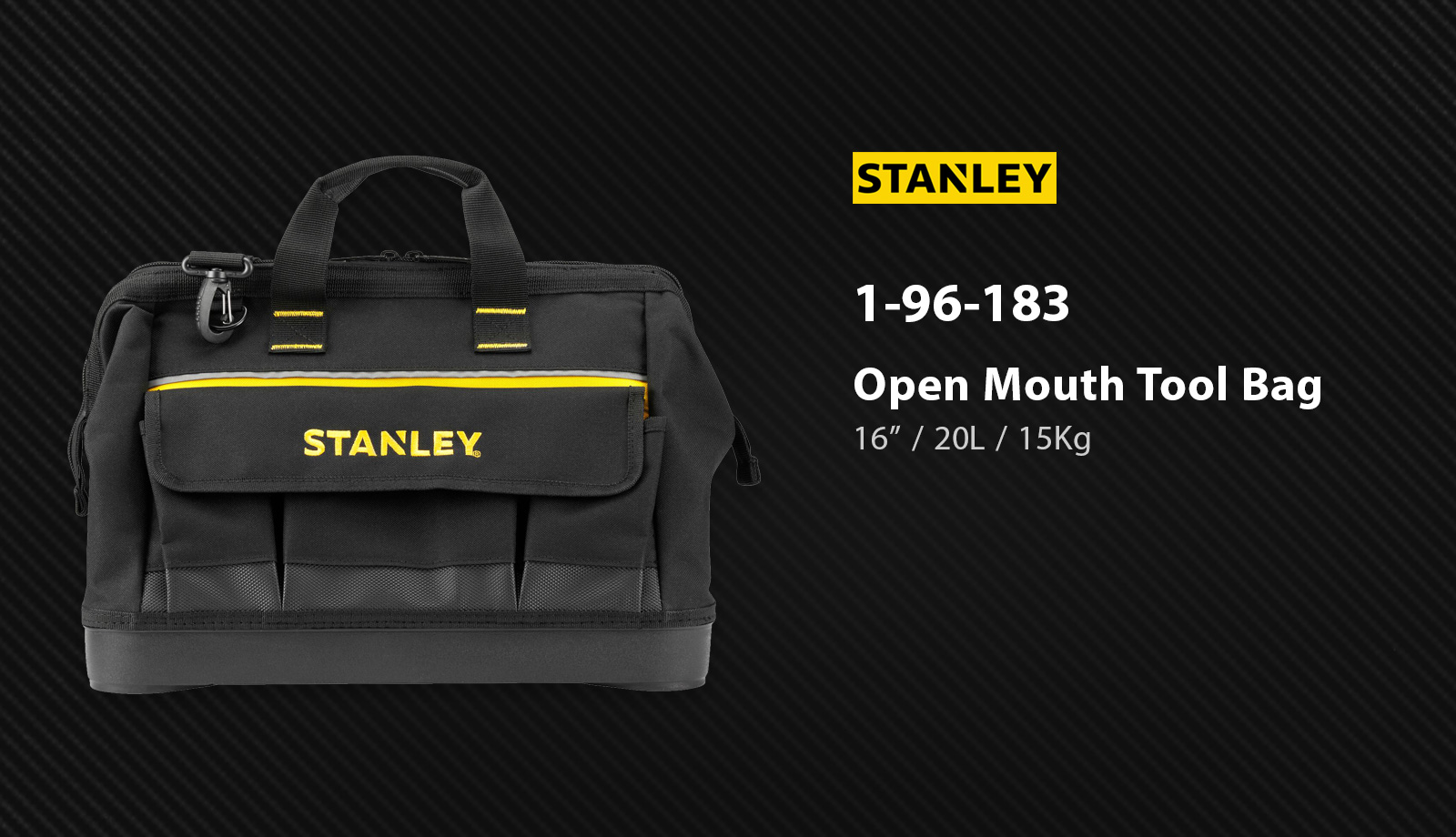 Stanley 1-96-183 Open Mouth Tool Bag