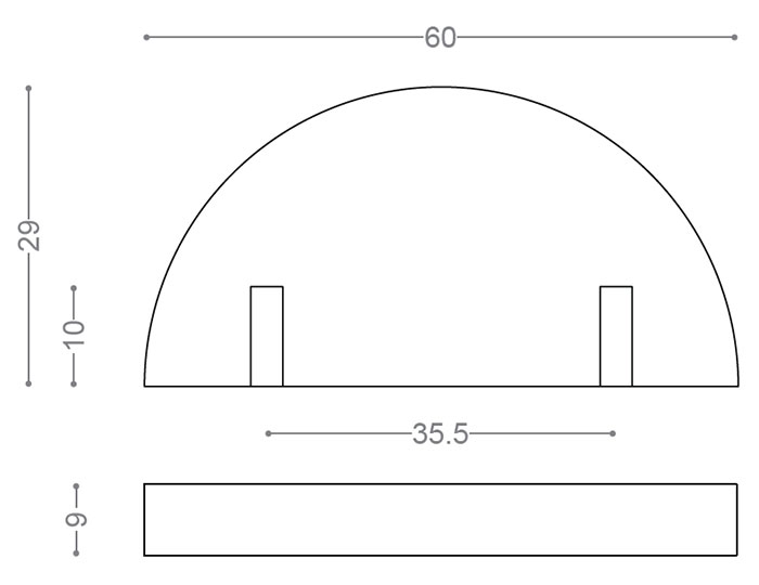 SH509-M Cabinet Handle Behrizan Technical drawing