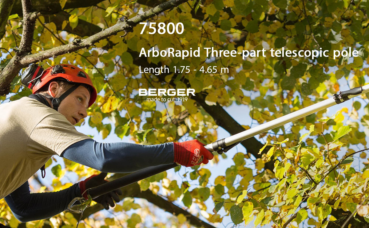 Berger 75800 ArboRapid, Three-part telescopic pole