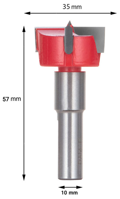 DAMAR DM933510L Boring Bit Ø 35 mm Technical drawing