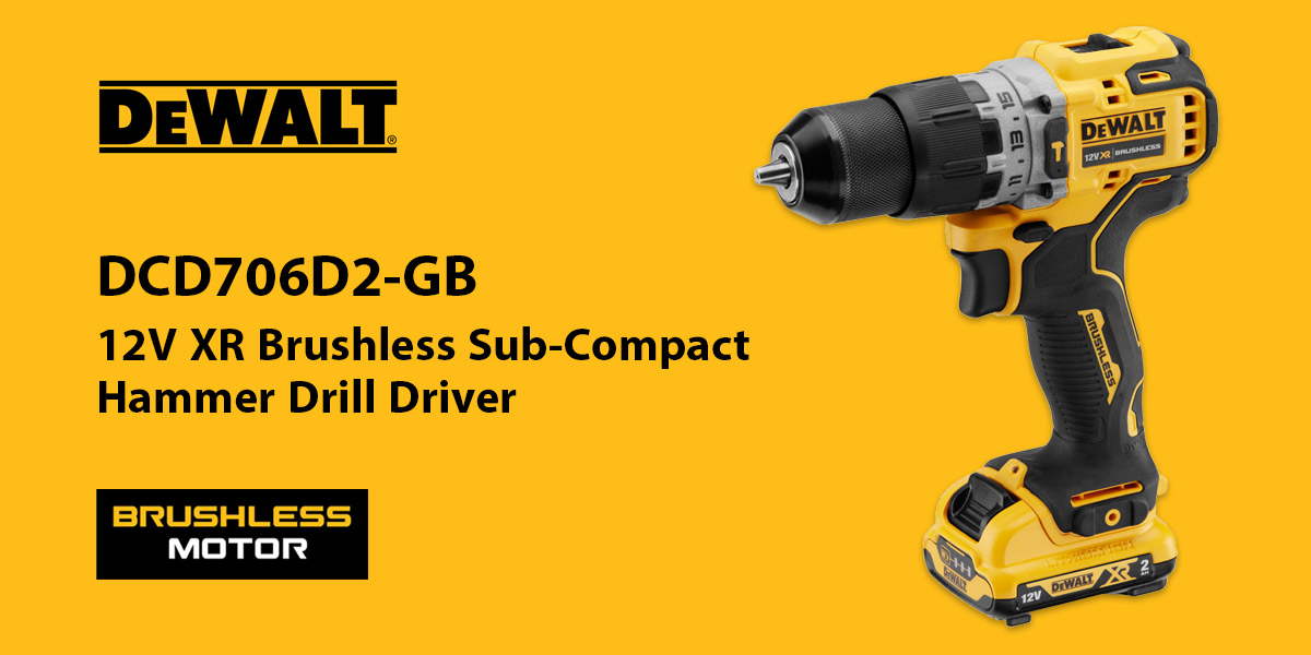 DCD706D2-GB 12V XR Brushless Sub-Compact Hammer Drill Driver