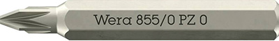 855/0 Micro bits suitable for Pozidriv screws