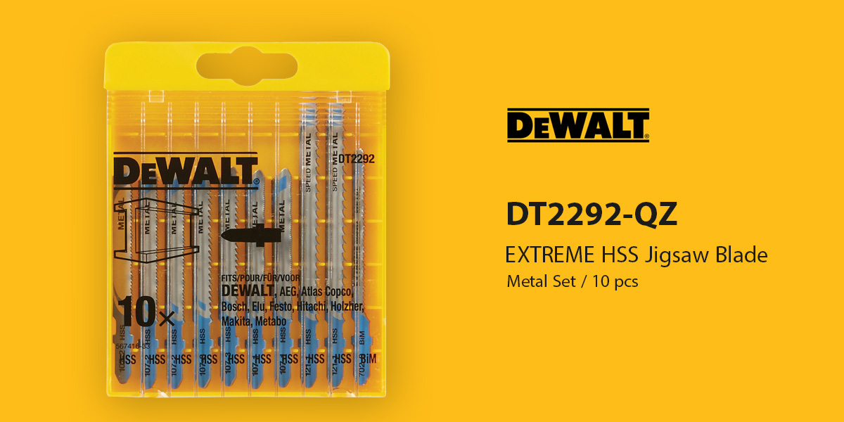 Dewalt DT2292 EXTREME HSS Jigsaw Blade Metal Set