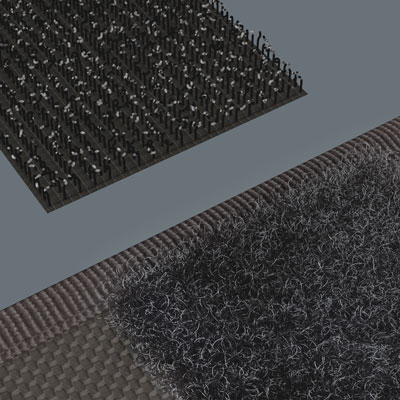 Flexible due to hook and loop fastener strips