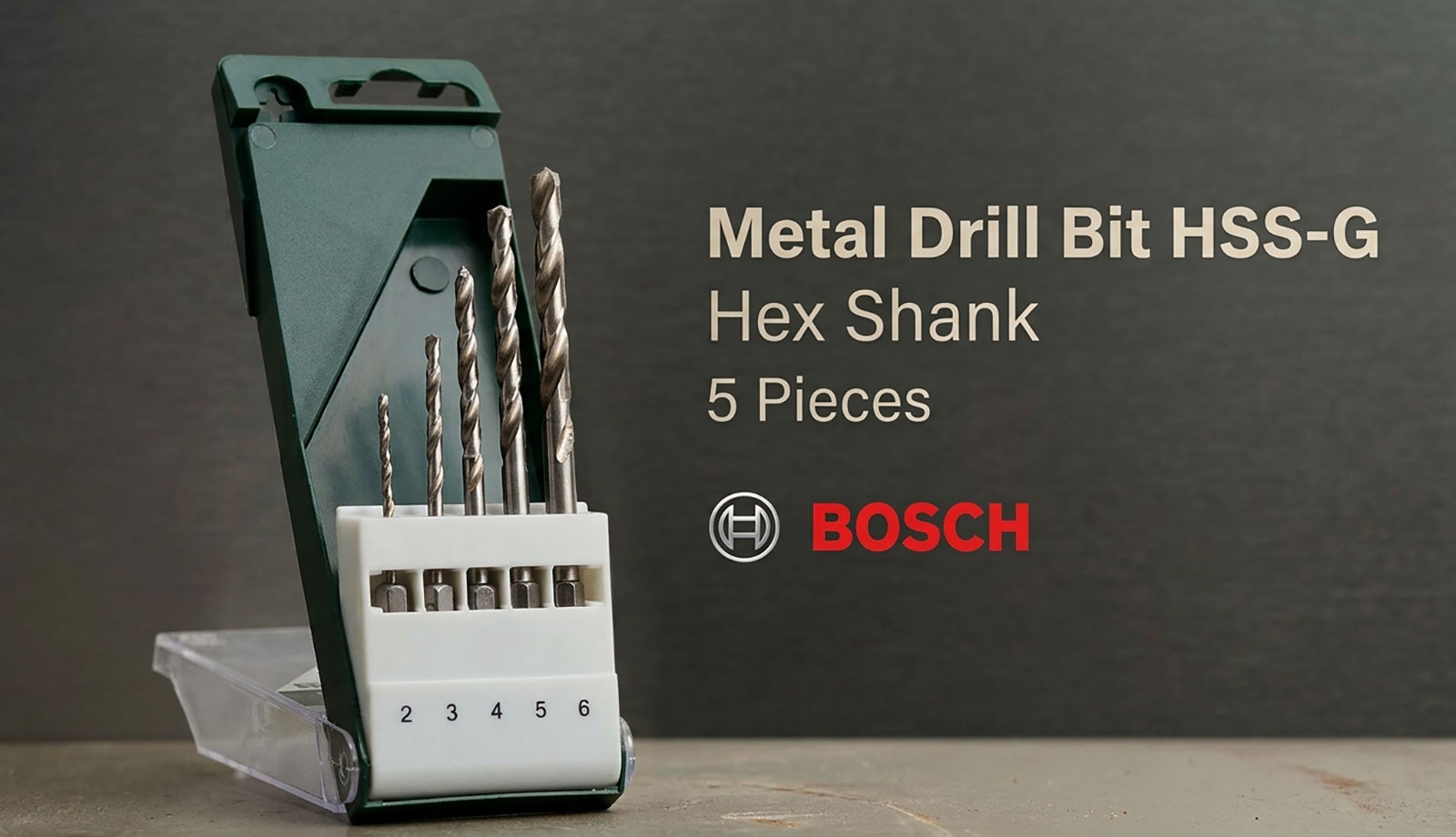 BOSCH 2609255127 HSS-G Metal Drill Bits 5 pcs