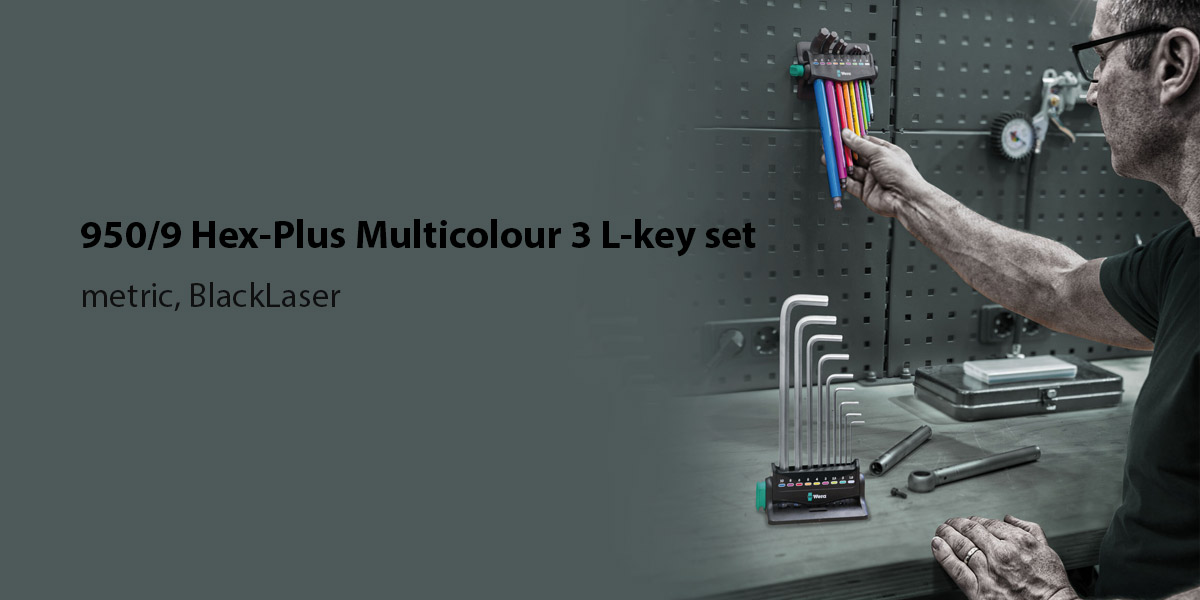 Wera 05133165001 950/9 Hex-Plus Multicolour 3 L-key set