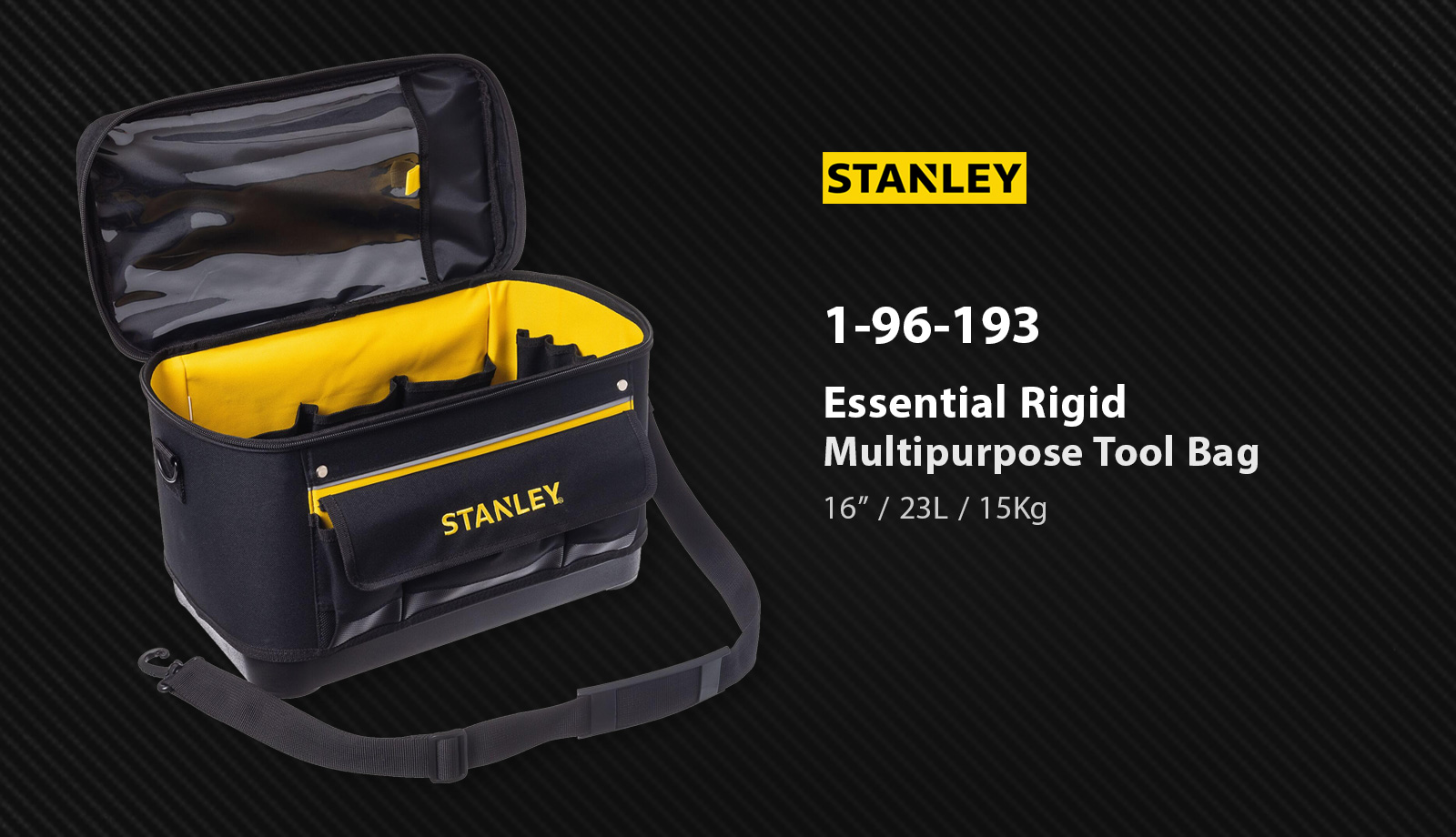 Stanley 1-96-193 Essential Rigid Multipurpose Tool Bag