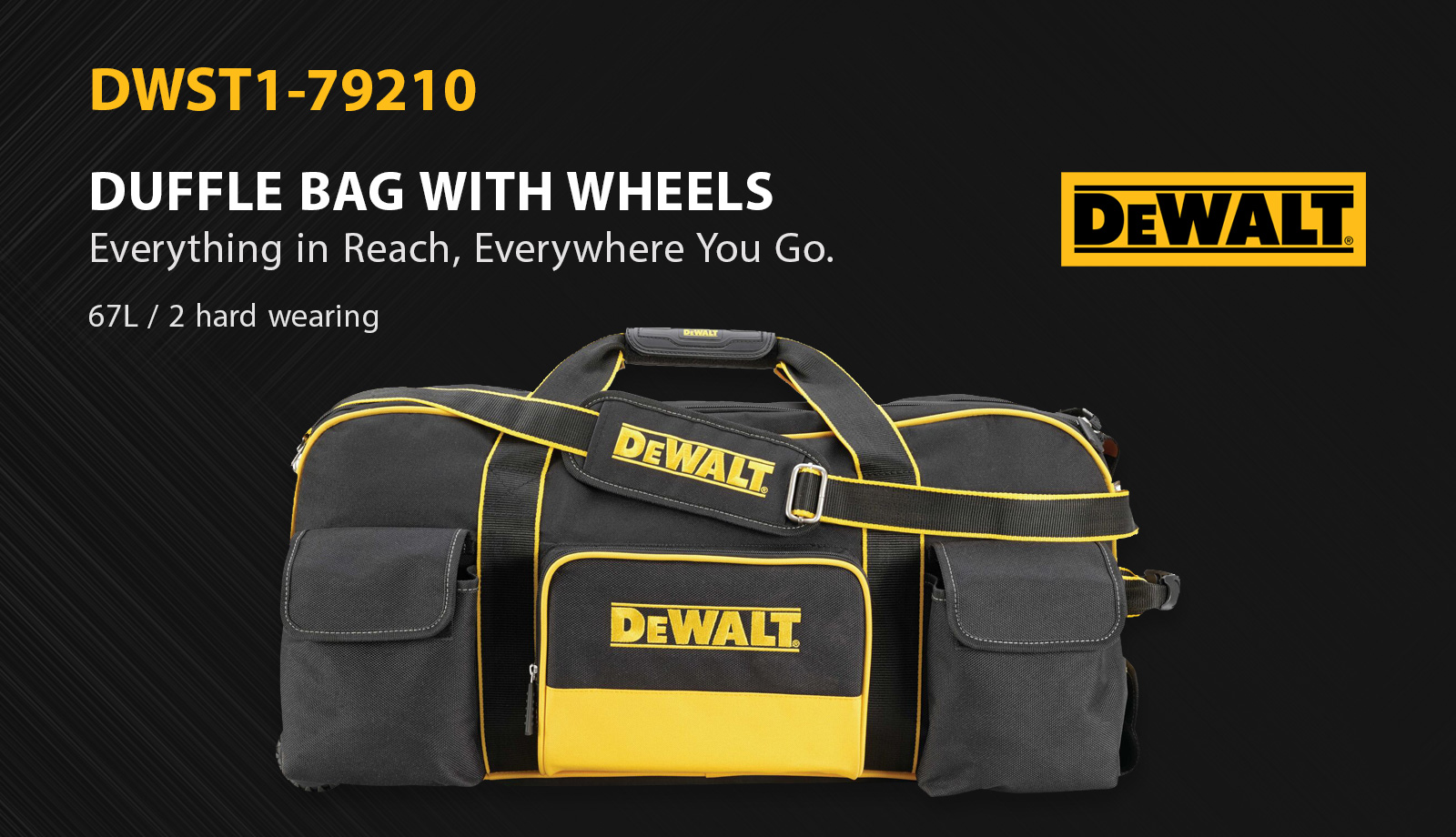 Dewalt DWST1-79210 Duffle Bag With Wheels