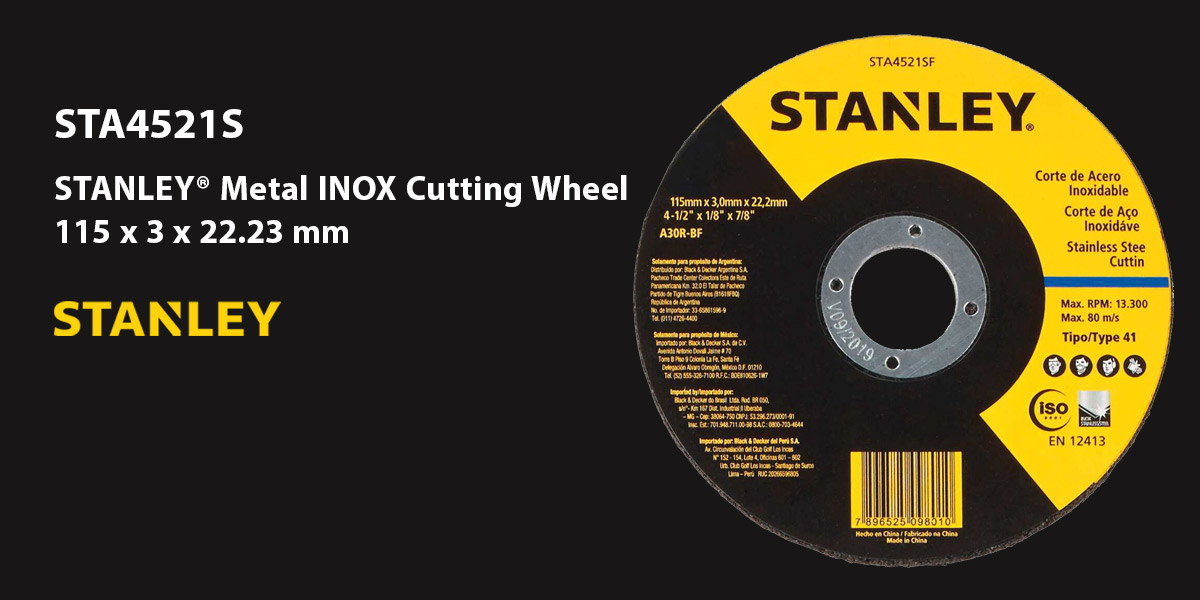 Stanley STA4521S Metal INOX Cutting Wheel