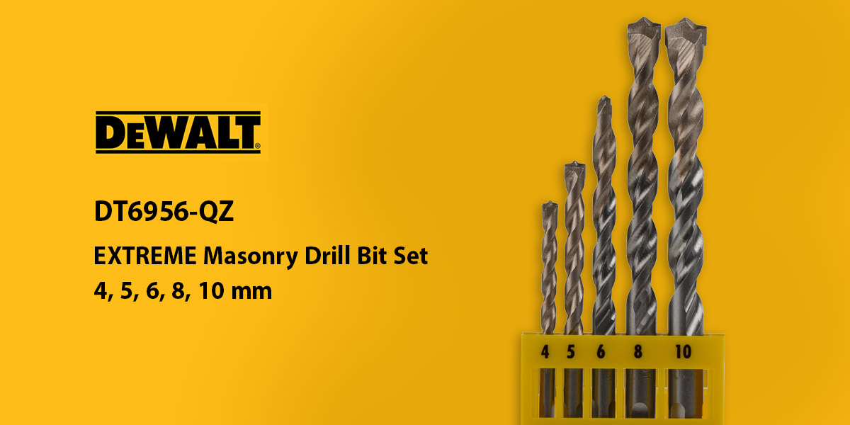 DEWALT DT6956 5 Piece Masonry Drill Bit Cassette