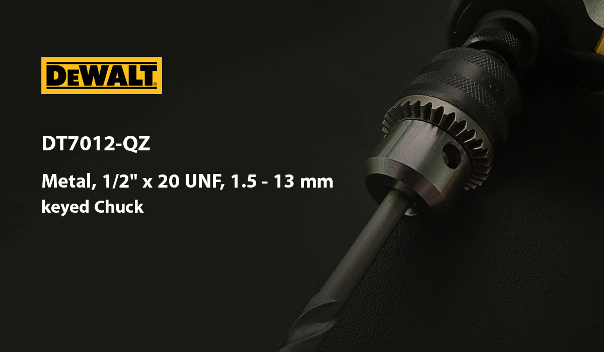 DEWALT 1/2" x 20 UNF, 1.5 - 13 mm DT7012-QZ keyed Chuck