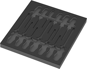 9814 Foam insert The Chiseldriver screwdriver set 1, empty