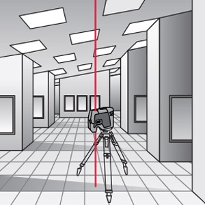 Plumb line up and down