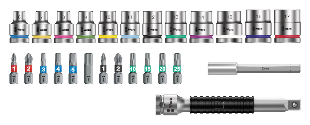 Wera 05004284001 8009 Zyklop Pocket Set 3, 27 pieces