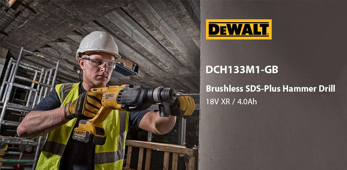 DEWALT DCH133M1-GB 18V XR Brushless SDS-Plus Hammer Drill