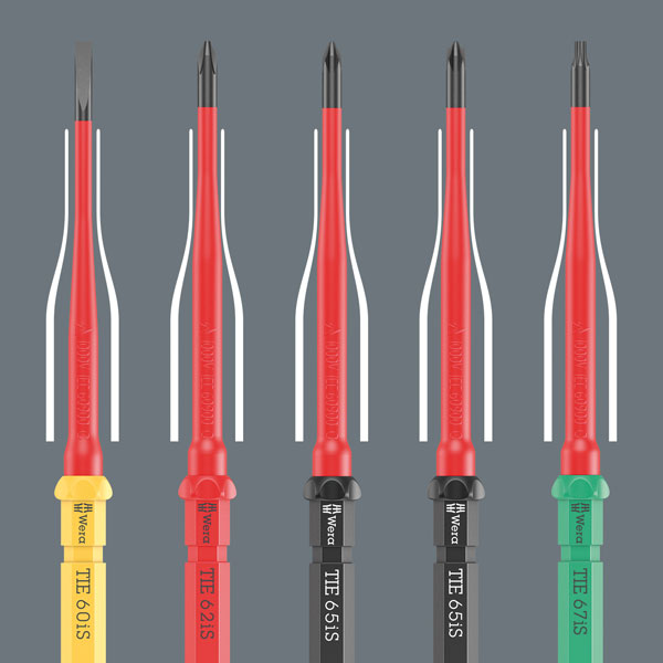 VDE interchangeable blade with reduced shaft diameter (iS)