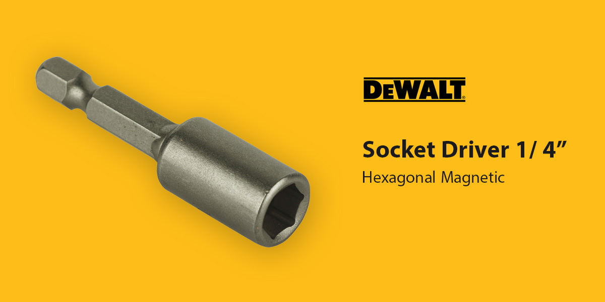 Dewalt 1/4" Hexagonal Magnetic Socket Driver