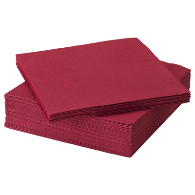 FANTASTISK-Paper-napkin-Dark-red-10402501-Ikea-Icon