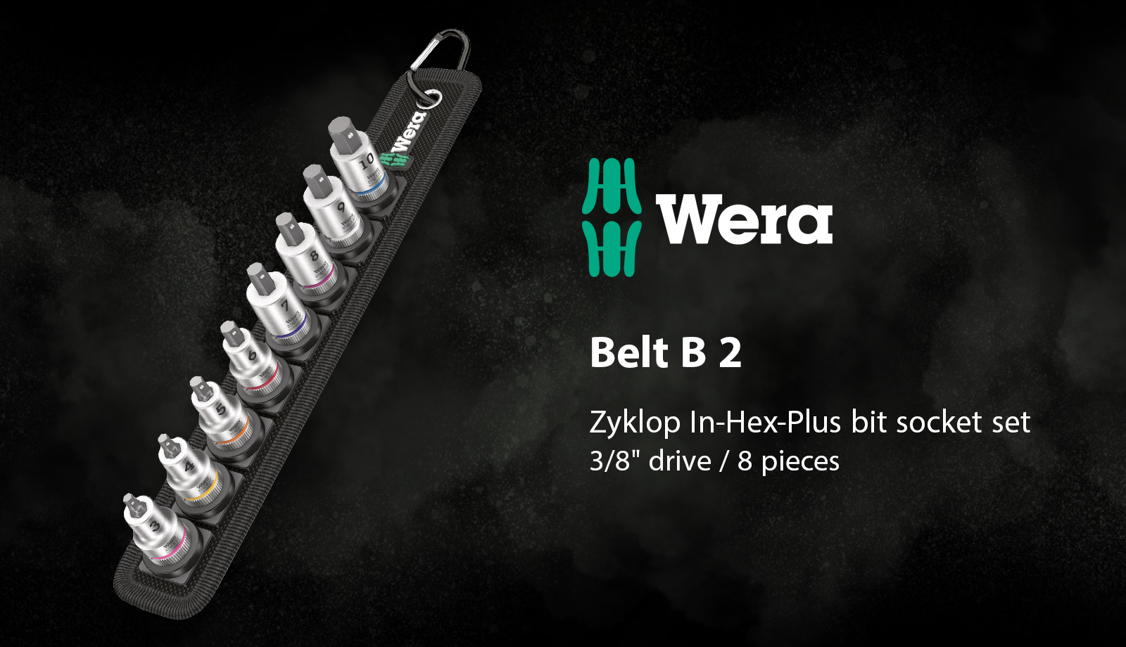 Wera 05003971001 Belt B 2 Zyklop In-Hex-Plus bit socket set