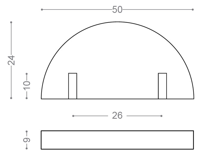 SH509-S Cabinet Handle Behrizan Technical drawing