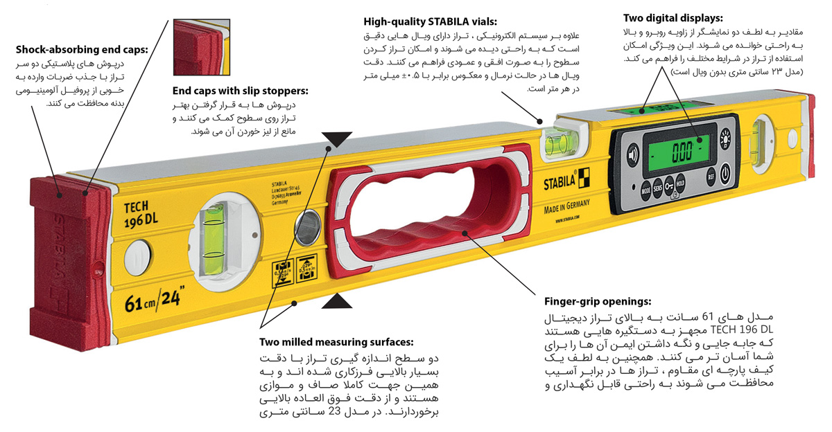 STABILA TECH 196 DL Digital spirit level