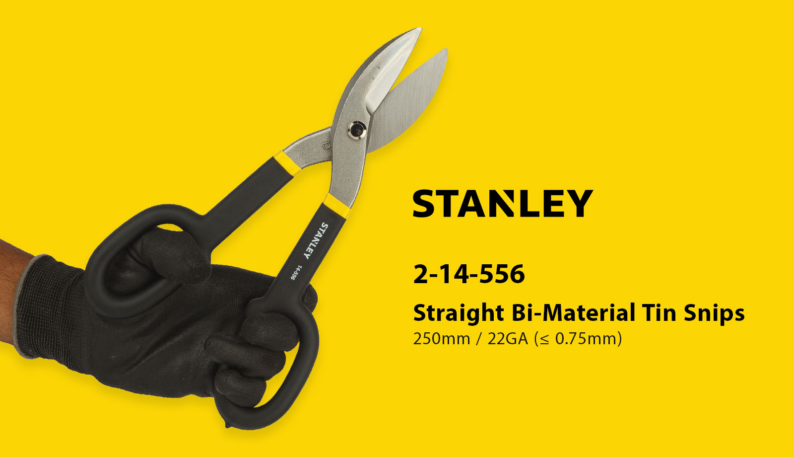 Stanley 2-14-556 Straight Bi-Material Tin Snips