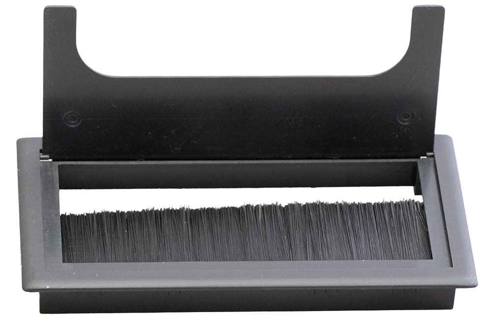 Fantoni Hinged Plastic Desk Cable Grommet Frame