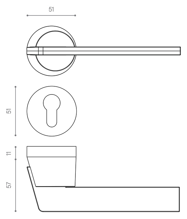 Behrizan 99000R Rosette Door Handle