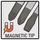 MAGNETIC TIPS: Easy pick up and screw locator