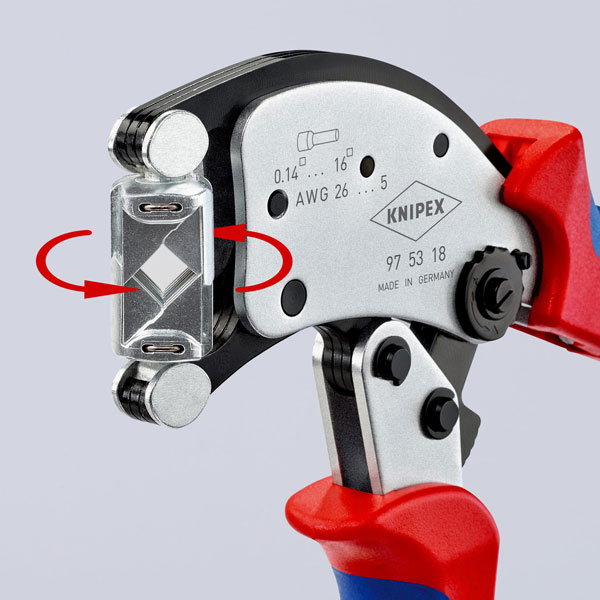 360&deg;Rotating Crimping Head for Maximum Flexibility