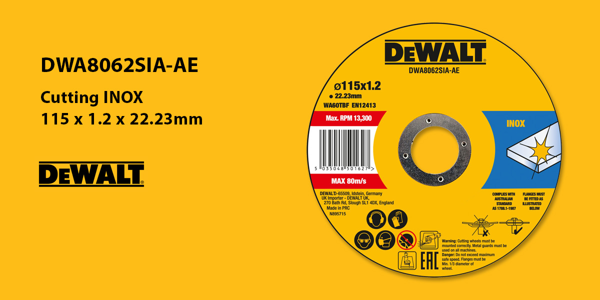 DEWALT DWA8062SIA Cutting INOX