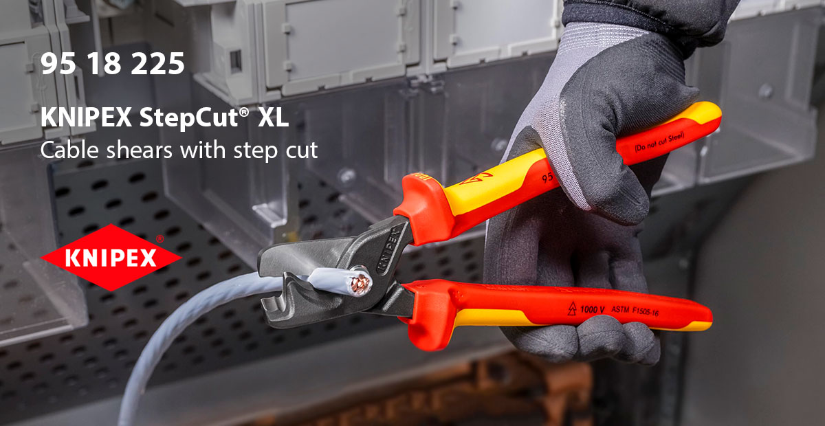 Knipex 9518225 StepCut® XL Cable shears