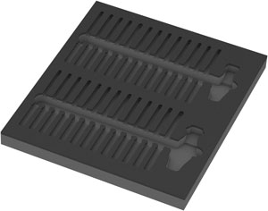 9851 Foam insert Kraftform Kompakt VDE set 1, empty
